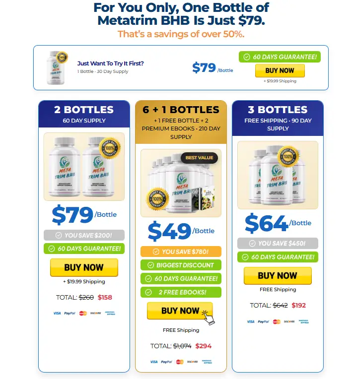 3 Days Meta Trim BHB Offer